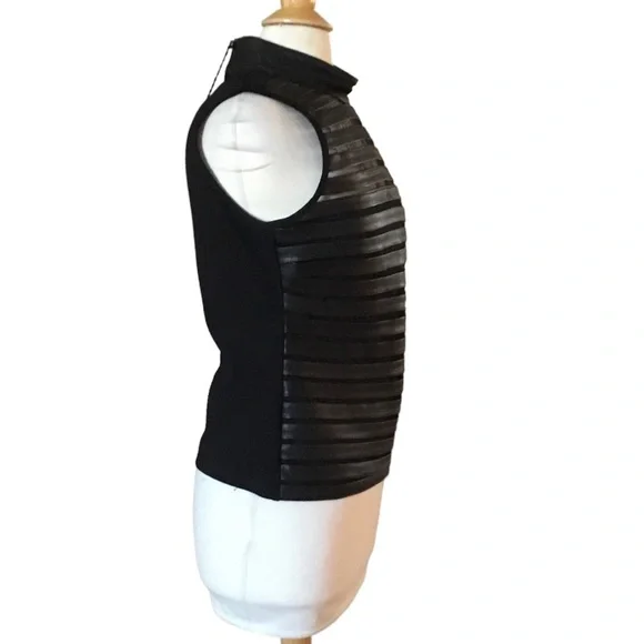AS by DF Krista Leather Mesh Sleeveless Top - Picture 3 of 10